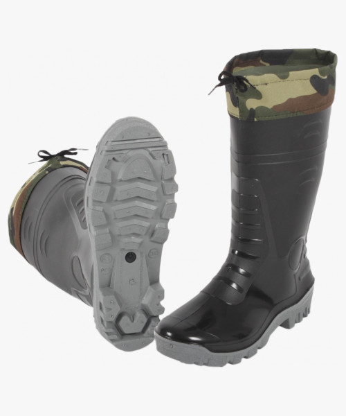 Сапоги мужские ПВХ двухкомпонентные с надставкой, черный (арт. кмф м.135)