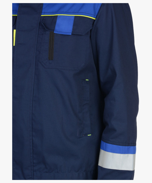 Куртка СИРИУС-БОСТОН т.синяя с васильковой и черной отделкой