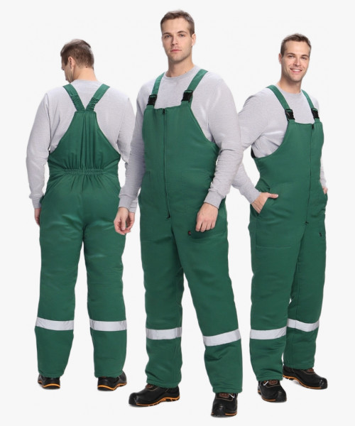 Полукомбинезон зимний Экспертный-Люкс (Смесовая, 210), зеленый