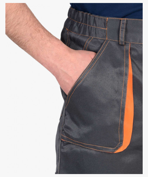 Брюки СИРИУС-CROWN т.серый с оранжевым