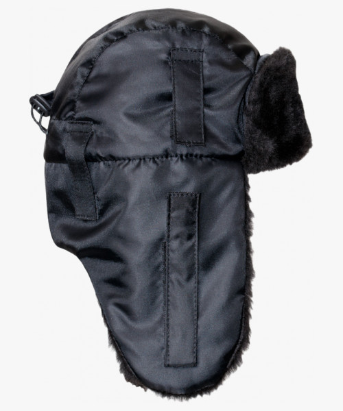 Шапка-ушанка СИРИУС-ЕВРО черная (тк. Оксфорд)