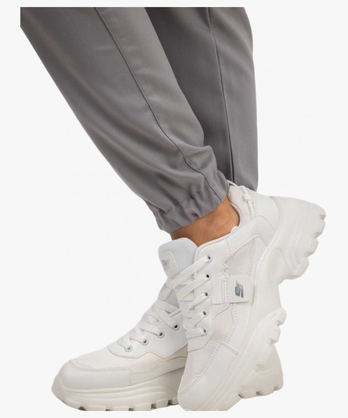 Костюм женский В-489, блуза, брюки, серый