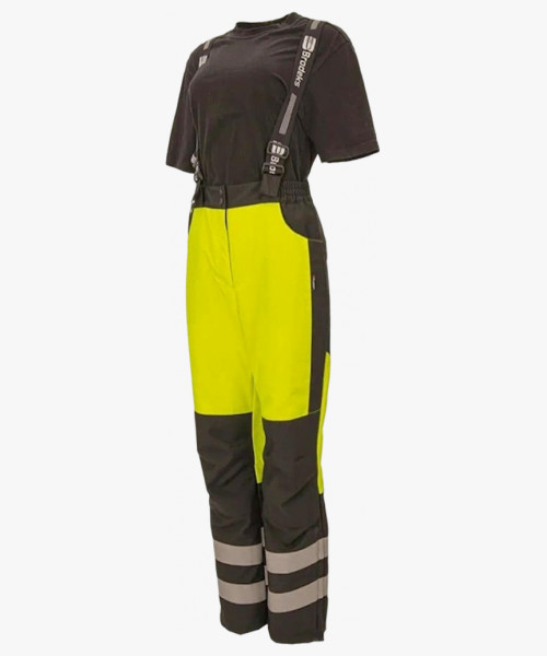 Брюки зимние сигнальные женские Brodeks KW330, цвет жёлтый, чёрный