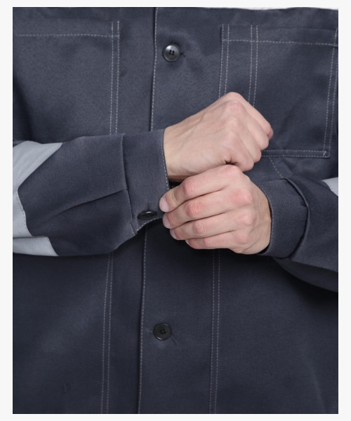 Костюм Лигор-1 СОП NEW (тк.Смесовая,210) брюки, т.серый/св.серый