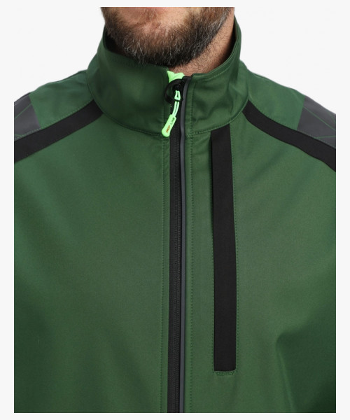 Куртка ProfLineLeader (тк.Софтшел), хаки/черный