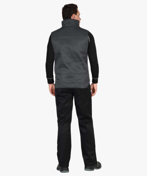 Жилет СИРИУС-ПРОФИ утеплённый, темно-серый