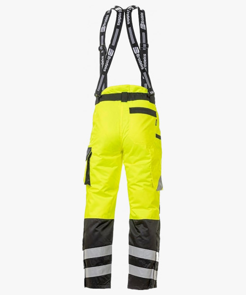 Брюки сигнальные зимние Brodeks KW308, цвет жёлтый, чёрный