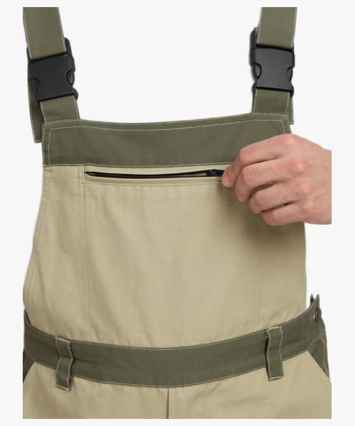 Полукомбинезон Челси CH (тк.Канвас,270), хаки/бежевый