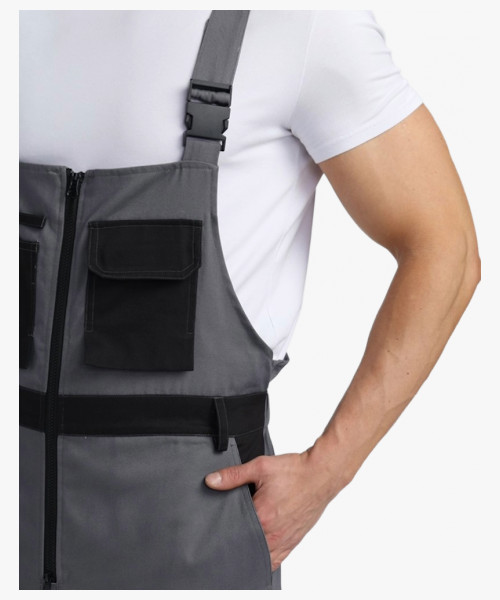 Полукомбинезон Милан NEW CH МВО (тк.Смесовая,270), т.серый/черный