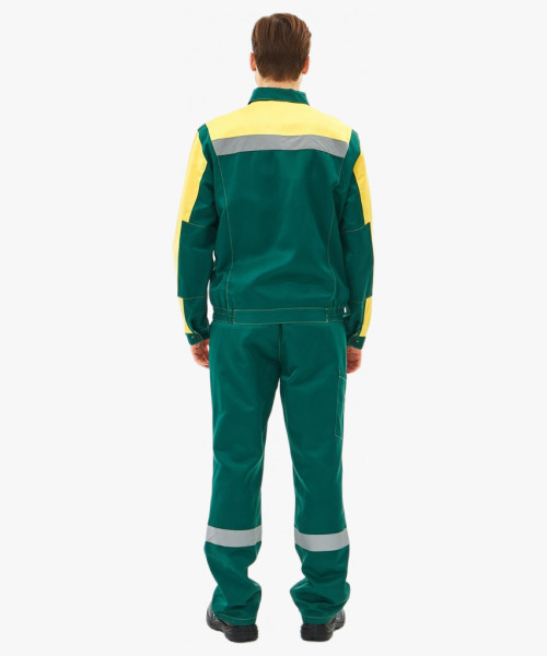 Костюм Сфера-2 СОП CH (тк.Смесовая,210) п/к, зеленый/желтый