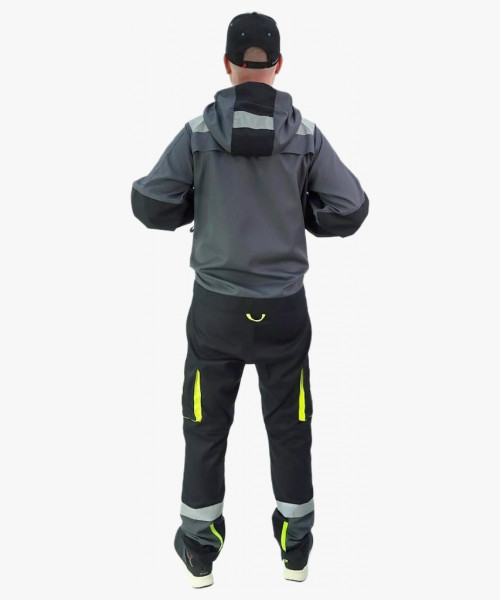 Комбинезон летний мужской Brodeks KS503, цвет серый, чёрный