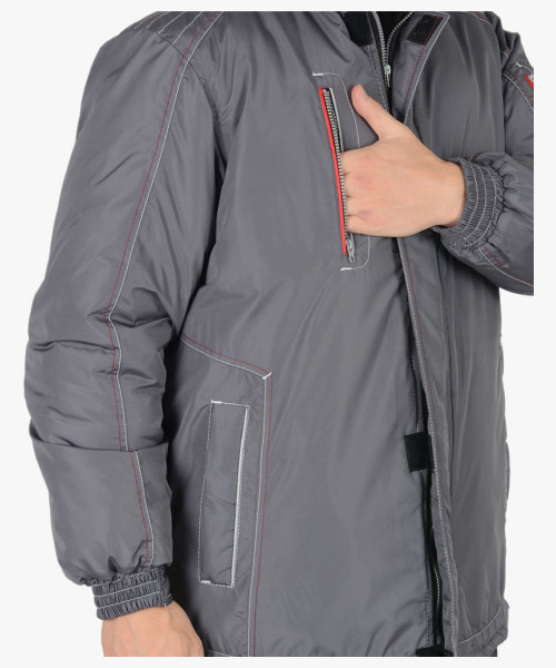 Костюм СИРИУС-АЛЕКС зимний: куртка, брюки, темно-серый, тк.Таслан