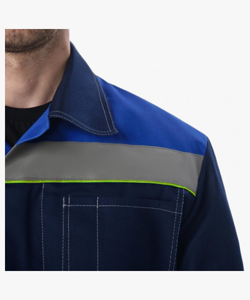 Костюм Флофт-1 СОП (тк.Смесовая,210) брюки, т.синий/васильковый