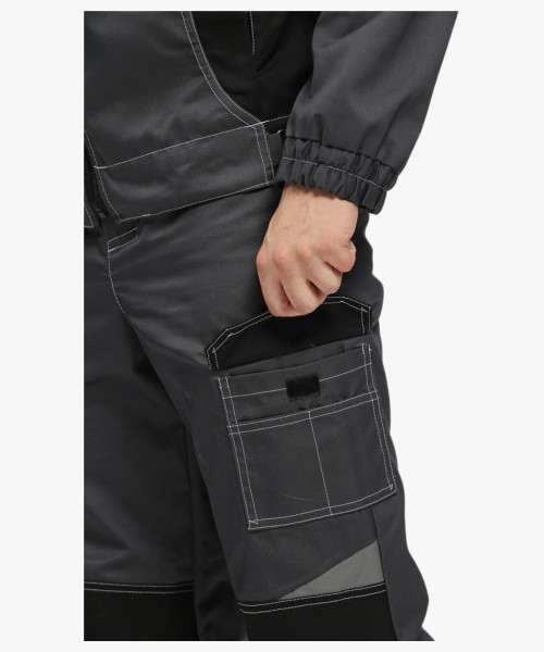 Костюм Вектрон-2 (тк.Смесовая,240) п/к, т.серый/св.серый/черный