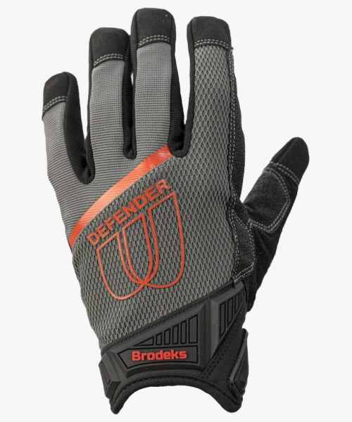 Перчатки рабочие Brodeks G-62, цвет серый, чёрный, красный