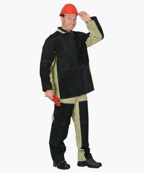 Костюм сварщика: куртка, брюки брезентовый со спилком (2,7 кв.м) тип Б