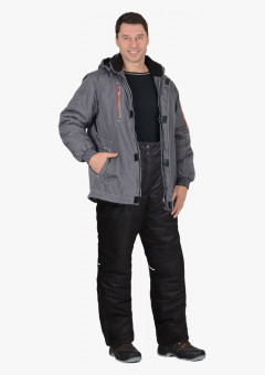 Костюм СИРИУС-АЛЕКС зимний: куртка, брюки, темно-серый, тк.Таслан