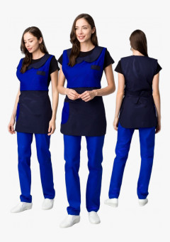 Фартук-сарафан Монро (тк.ТиСи), т.синий/васильковый