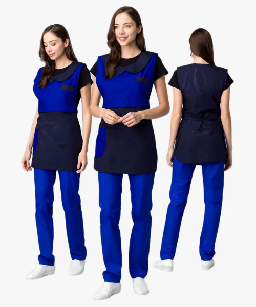 Фартук-сарафан Монро (тк.ТиСи), т.синий/васильковый