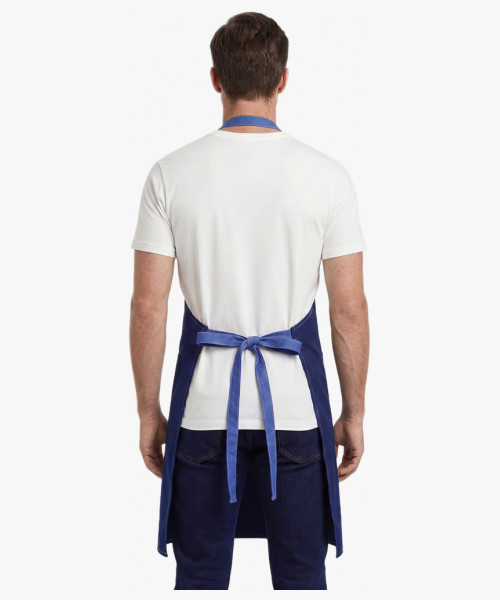 Фартук с грудкой Модеринт (тк.Смесовая,210), т.синий/васильковый