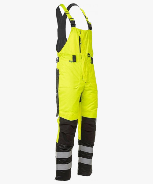 Полукомбинезон сигнальный зимний Brodeks KW 406, цвет жёлтый, чёрный