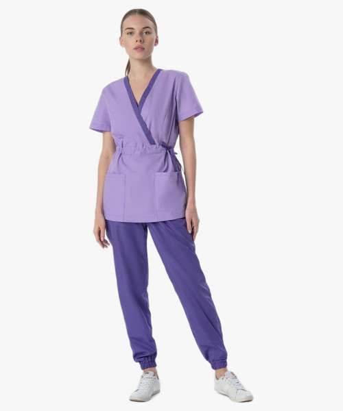 Костюм женский Симпл-001 (тк.Смесовая,120) MedLine, фиолетовый/сирень