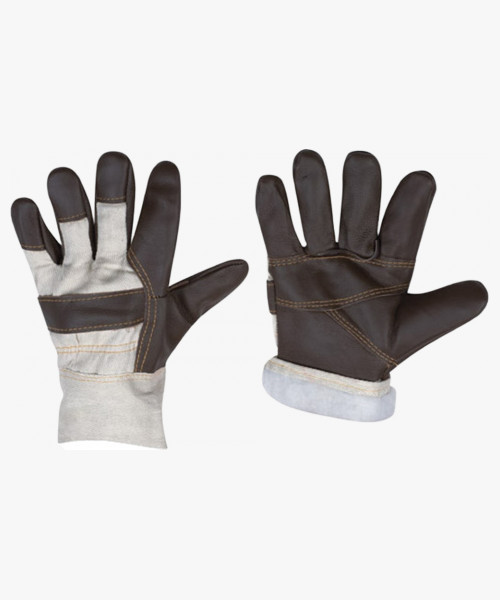Перчатки кожаные комбинированные утепленные (синтепон)