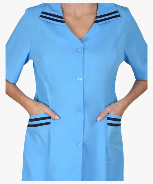 Костюм СИРИУС-ЖЕНЕВА женский светло-голубой с тёмно-синим (СТ)