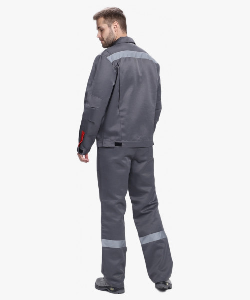 Костюм Фаворит-2 СОП усиленный IMP (тк.Смесовая,210) п/к, т.серый/серый/красный