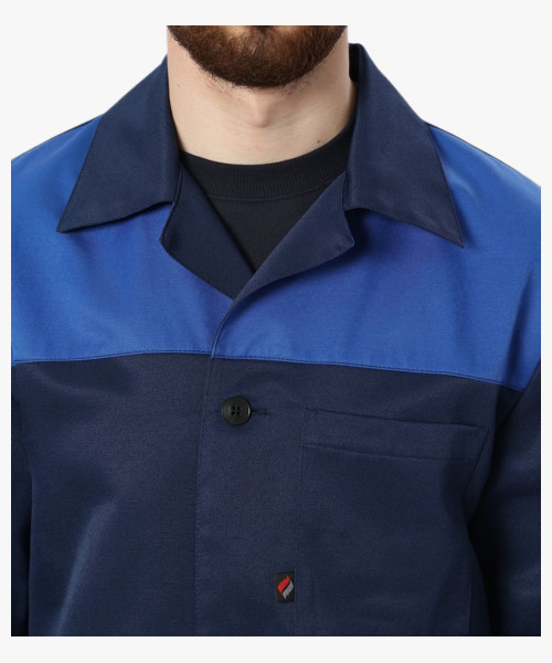 Халат Лигор (тк.Смесовая,210), т.синий/васильковый