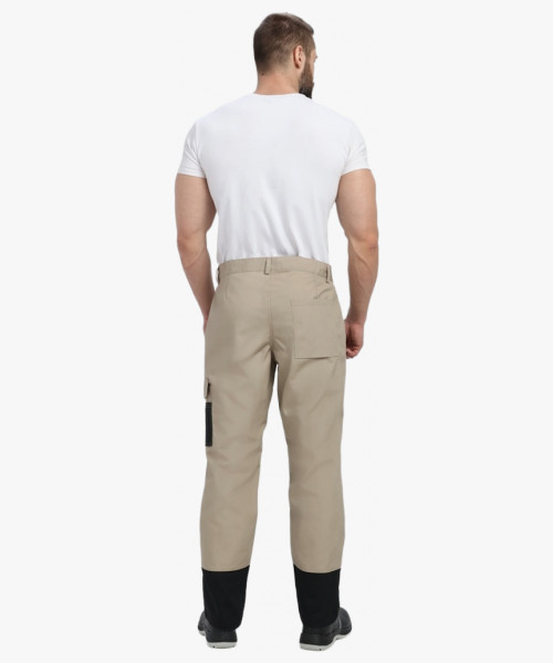 Костюм Вестгард-1 (тк.Канвас,260) брюки, бежевый/черный