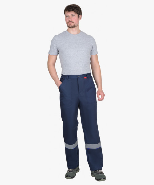 Костюм СИРИУС-МАСТЕР куртк. , брюки, тёмно-синий с васильковым и СОП