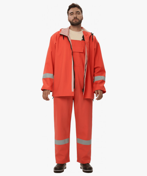Костюм влагозащитный для рыбаков ProfLineSpecialist СОП (ПВХ,550), оранжевый