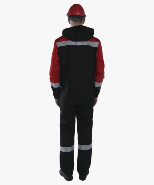 Костюм Эксперт-Антистат МВО (тк.Смесовая,245) п/к, черный/красный