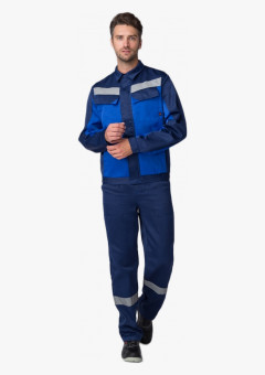 Костюм Мастер (тк.Смесовая,210) п/к, т.синий/васильковый