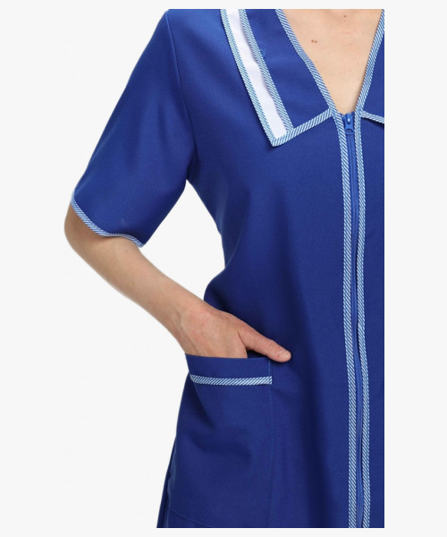 Халат женский Сакура (тк.Габардин), васильковый