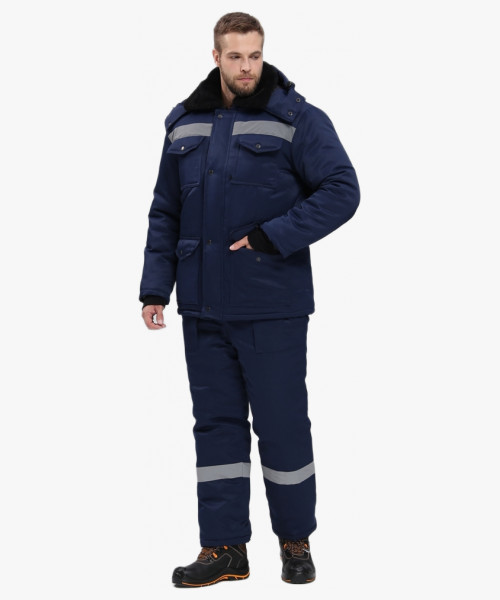 Костюм зимний Мастер-Ультра (тк.Смесовая,210) п/к, т.синий