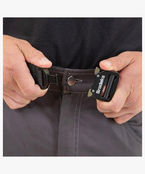 Ремень Brodeks KM102 + стрейч, цвет чёрный, длина 117 см