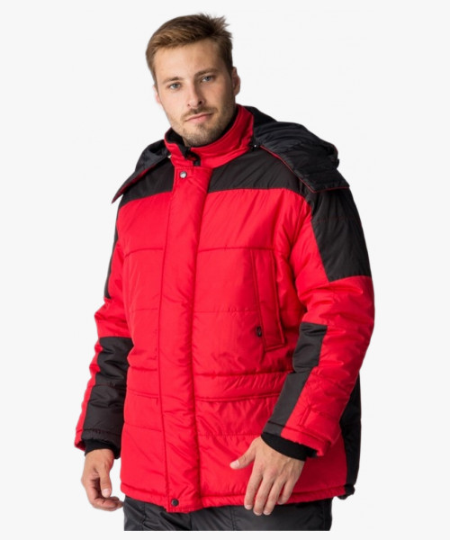 Куртка зимняя Европа CH (тк.Дюспо), красный/черный