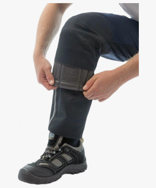 Брюки сварщика 1 класса Brodeks FS 38-01, цвет тёмно-синий, чёрный