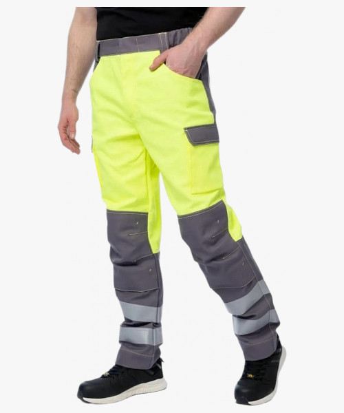 Брюки мультизащитные Brodeks MS38-61, цвет жёлтый, серый