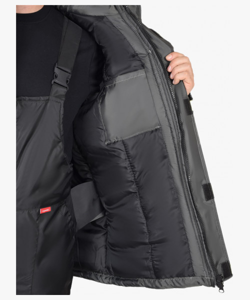 Костюм СИРИУС-ФАВОРИТ куртка, полукомбинезон, т.серый с серым