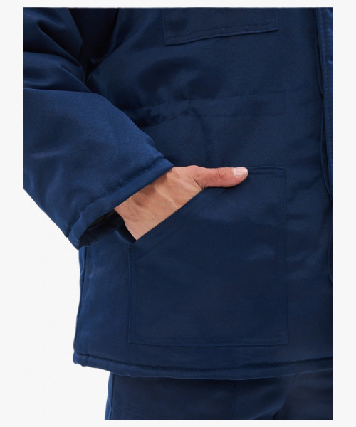 Костюм зимний Легион-К (тк.Смесовая,210) брюки, т.синий/васильковый