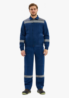 Костюм Лигор-1 СОП К. (тк.Смесовая,210) брюки, т.синий/серый