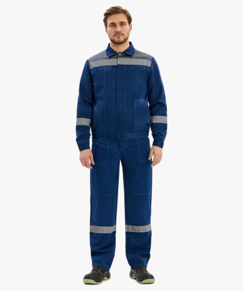 Костюм Лигор-1 СОП К. (тк.Смесовая,210) брюки, т.синий/серый