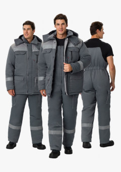 Костюм зимний Нейч-2 СОП (тк.Смесовая,210) п/к, серый/св.серый
