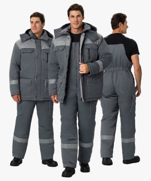 Костюм зимний Нейч-2 СОП (тк.Смесовая,210) п/к, серый/св.серый