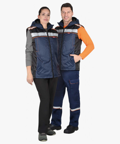 Жилет СИРИУС-ПРАКТИК синий с черным