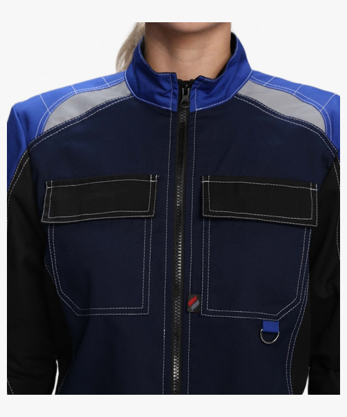 Костюм женский Вектрон-1 (тк.Смесовая,240) брюки, т.синий/васильковый/черный