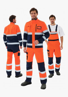 Костюм сигнальный PROFLINE ProfLineSpecialist-2 (тк.Смесовая МВО,240) п/к, оранжевый/т.синий